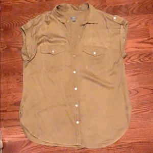 Aerie camel colored camp shirt